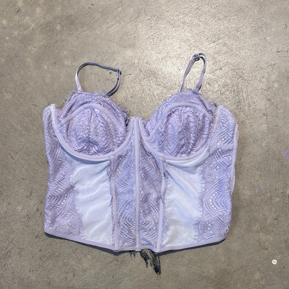 Garage Light Purple Lace Bustier